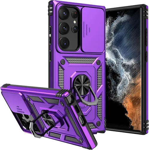 Miniatura 8 de Funda para S23 Ultra, con cubierta para cámara, [grado militar] 16 pies. Funda probada contra caídas con funda protectora magnética para Galaxy S23