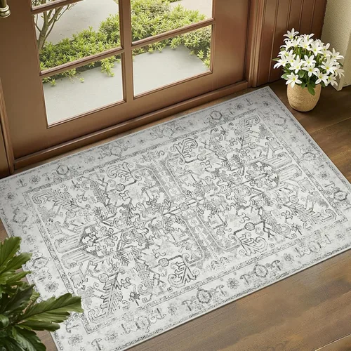Miniatura 54 de jinchan Lima - Alfombra de pasillo lavable de 2 x 6 pies, antideslizante, de pelo corto, suave, ultrafina, alfombra envejecida para casa de campo