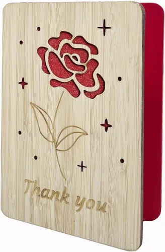 Miniatura 9 de Tarjetas de agradecimiento de madera con sobres, florero en blanco, tarjeta de regalo de Acción de Gracias para profesor, jefe, amigos, familia