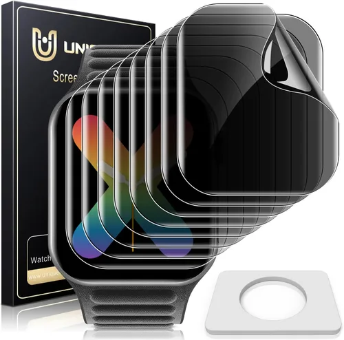 Miniatura 10 de UniqueMe Paquete de 6 protectores de pantalla de privacidad de TPU compatibles con Apple Watch de 1.575 pulgadas, película flexible mejorada
