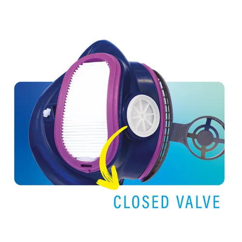 Miniatura 3 de GVS ELIPSE P100 - Respirador elastomérico de media máscara con control de fuente para profesionales de la salud con filtros reemplazables