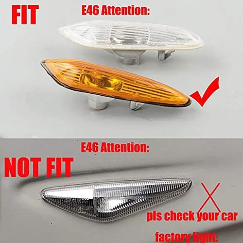 Miniatura 7 de Xinctai 2 unids lente humo ámbar LED marcador lateral luz intermitente lámpara para BMW E60 E61 E90 E91 E92 E93 E81 E82 E88 E46 E83 E84 1/3/5/X3/X1