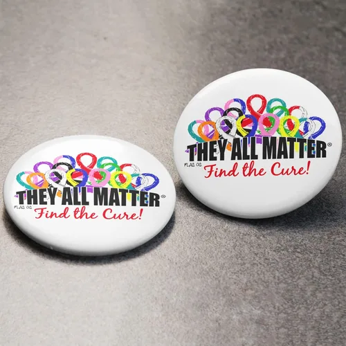 Miniatura 5 de Todos ellos Matter Cancer Awareness botonesPinsBadges WMulti Lazos, 10-pack