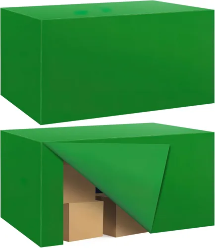 Miniatura 71 de Paquete de 2 manteles ajustados para mesa rectangular de 4 pies, 48 x 24 pulgadas, cubiertas de mesa verde manzana, tela de poliéster resistente al