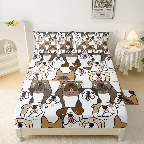 Miniatura 24 de QOOMO Sábanas Kawaii de Conejo para Niños Tamaño Twin, Juego de Sábanas de Cama Kawaii Bunny con Bolsillo Profundo de 16", Juego de Sábanas