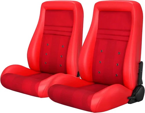 Miniatura 22 de 2 piezas de asientos universales de carreras con deslizadores de doble bloqueo, 1 par de asientos de cubo de cuero PVC con dos almohadas de Negro