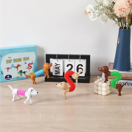 Miniatura 6 de Tubos para presionar para perros, juguetes sensoriales para niños con autismo, juguetes antiestrés para niños pequeños, recuerdos de fiesta