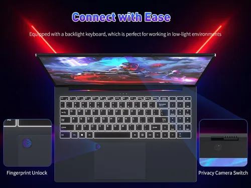 Miniatura 5 de KurieTim Laptop FHD de 16 pulgadas para empresas: Intel i7-13620H (10C/16T, hasta 4.9GHz), 32 GB de RAM, 1 TB NVMe SSD Windows 11 Pro, portátiles