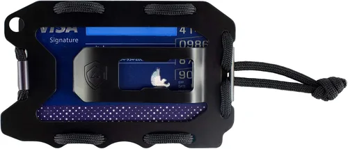 Miniatura 2 de Trayvax Cartera de metal delgada original 2.0 para hombre, perfil de bolsillo frontal con bloqueo RFID, diseño táctico multifuncional de aluminio