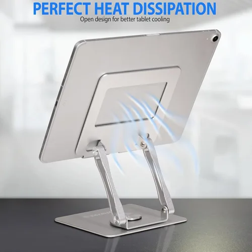 Miniatura 4 de Soporte giratorio para tableta para iPad/Kindle/iPhone de 13 a 4.7 pulgadas, soporte ajustable para tablet para escritorio, cocina, PC, accesorios