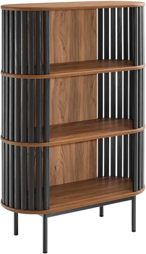 Miniatura 10 de Modway Fortitude - Estantería de tres niveles con almacenamiento abierto, color roble