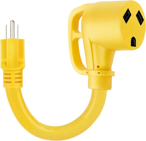 Miniatura 11 de Kohree Adaptador RV de 30 amperios a 110V con protección contra sobretensiones, adaptador de potencia RV de 15 amperios a 30 amperios de 8000 julios
