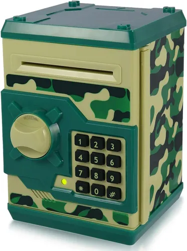 Miniatura 9 de alcancía electrónica para niños, gran juguete de regalo para niños, caja de ahorro de papel con desplazamiento automático, alcancía con contraseña