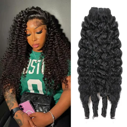 Miniatura 8 de Extensiones de cabello humano rizado con clip, 3C 4A, rizado con clip, cabeza completa, para mujeres negras, cabello humano brasileño Remy
