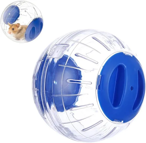 Miniatura 4 de Bola de ejercicio para hámster, rueda silenciosa para hámster, bola transparente para animales pequeños, para rata Dwar, alivia el aburrimiento