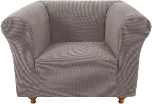 Miniatura 7 de Funda elástica Chesterfield para sofá, funda de tela jacquard para sofá biplaza de 2 cojines, protector de muebles antideslizante resistente a