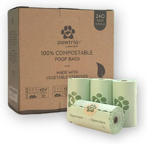 Miniatura 11 de Pawtria Certified Home - Bolsas compostables para excrementos de perro (120), bolsas para excrementos de perros, arena para gatos, almidones
