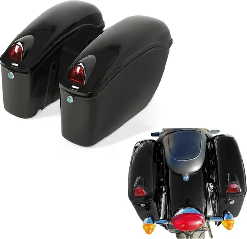 Miniatura 14 de ECOTRIC - Alforjas rígidas extendidas de 5 pulgadas para maletero, compatibles con todos los modelos Harley Davidson Road King Glide Softail Touring