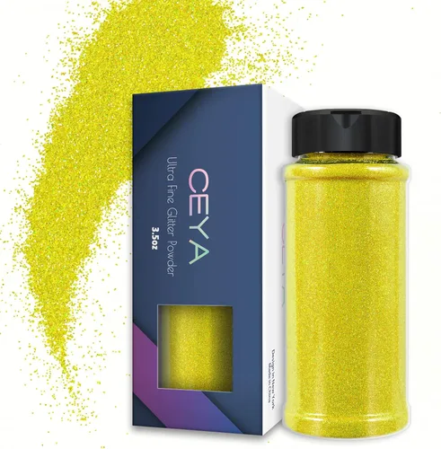 Miniatura 12 de Ceya Polvo de purpurina blanca ultra fina de 3.5 onzas/3.53 oz de ópalo mágico iridiscente para manualidades de 1/128 pulgadas, 0.008 pulgadas