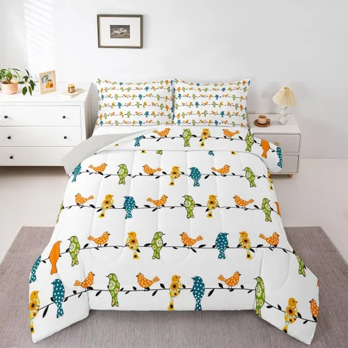 Miniatura 13 de Juego de edredón de mariposa morada tamaño individual para niñas y niños, ropa de cama rosa degradado, relleno de edredón de mariposa de ensueño