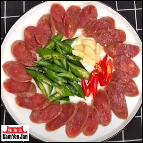 Miniatura 5 de Kam Yen Jan, Salchicha china hecha con carne de cerdo y pollo (), asiática, taiwanés, checo chino de regazo, 14 onzas (paquete de 3)