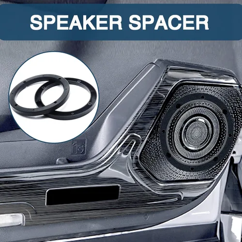 Miniatura 2 de 2 espaciadores de altavoces ABS de ajuste universal de 6.5 pulgadas para automóvil automóvil, profundidad de 0.551 in Anillo de altavoz 6.5