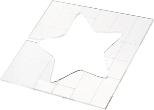 Miniatura 2 de EXCEART Plantilla acolchada con accesorios de estrella de 3.94 pulgadas, plantilla de costura acrílica transparente para acolchar, patchwork