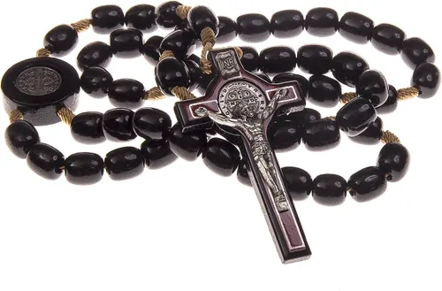 Miniatura 3 de Intercession Mens Large St Benedict Wood Rosary