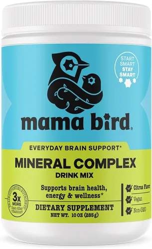 Mama Bird Complejo mineral – Multivitamínico de apoyo a la salud cerebral – Ayuda al desarrollo óseo para madre y bebé – Suplemento de bebida con