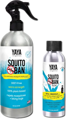 Miniatura 7 de SQUITO BAN - Repelente de mosquitos Yaya Organics Spray de insectos totalmente natural hecho con aceites esenciales, apto para familias, sin DEET