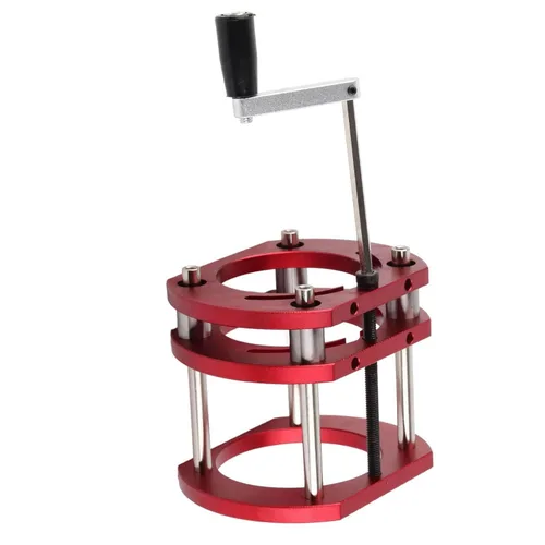 Miniatura 8 de ViaGasaFamido Router Lift 4 Jaw Lifting Jack Plataforma de sujeción Sistema de elevación de mesa de enrutador (rojo)