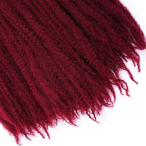 Miniatura 5 de 1 paquete de 18 pulgadas Marley trenzado de cabello trenzado Marley Twist Braids Hair Long Afro Kinky Marley para Butterfly Locs Crochet Hair (1B#)
