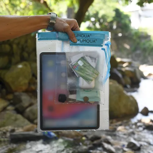 Miniatura 7 de YUMQUA Bolsa impermeable transparente, bolsa impermeable para documentos, soporte para pasaporte, funda hermética para mapas, bolsa impermeable a