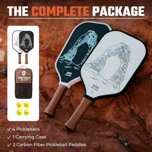 Miniatura 6 de Bison Paddles: Carbon Fiber Pickleball Paddle Set of 2 - National Parks Edition Durable Unibody Construction Textured Carbon Fiber Surface