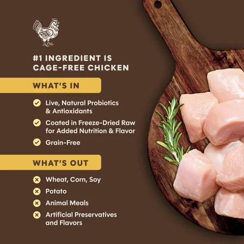 Miniatura 5 de Instinct Ultimate Protein Sin Granos Receta de Pollo Libre de Jaula Natural Comida Seca para Gatos, Bolsa de 10 lb