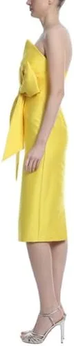 Miniatura 6 de Badgley Mischka Vestido de cóctel con lazo frontal sin tirantes