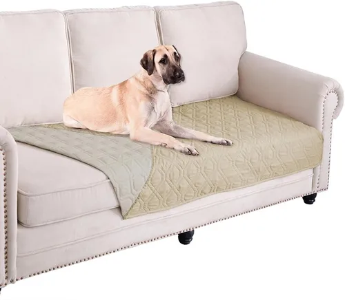 Miniatura 71 de Ameritex Funda Impermeable para Cama de Perro Manta para Mascotas para Muebles Cama Sillón Sofá Reversible Azul marino+azul piedra