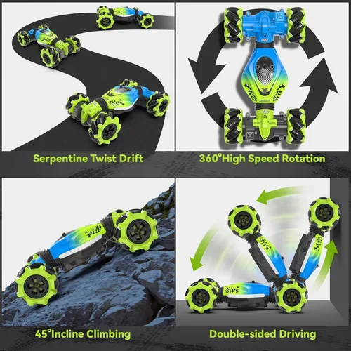 Miniatura 3 de Dysaim Gesture - Coche de acrobacias controlado a mano para niños y niñas de 6 a 12 años, 2.4 GHz, control remoto, sensor de gestos, juguete de giro