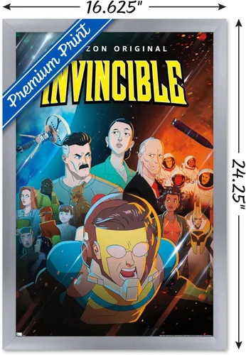 Miniatura 3 de Trends International Invincible - Póster de pared de una hoja, 14.72 x 22.37 pulgadas, versión enmarcada plateada Versión con marco plateado