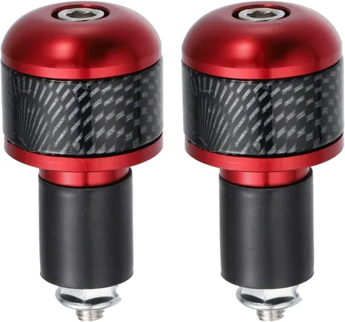 Miniatura 8 de X AUTOHAUX 1 par 7/8 "0.866 in tono dorado motocicleta manillar extremos barra extremos tapón fibra carbono patrón para motocicleta