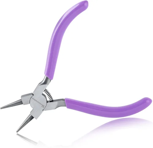 Miniatura 10 de SPEEDWOX Alicates de Punta de Aguja Doblada con Mandíbula Dentada Mini Alicates de Punta Larga Doblados Alicates Removedores de Aguja Herramientas
