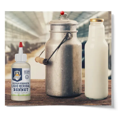 Miniatura 7 de Cuajo microbiano líquido para la fabricación de queso, coagulante vegetariano de la leche - 1 fl oz