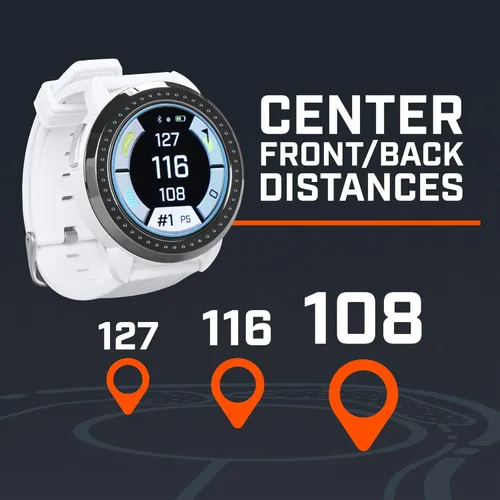 Miniatura 2 de Bushnell Golf iON Elite GPS Watch – Color Touchscreen, Slope‑Adjusted Yardages, 38,000+ Courses, Shot Tracker, USB‑C, Magnetic Charger Blanco