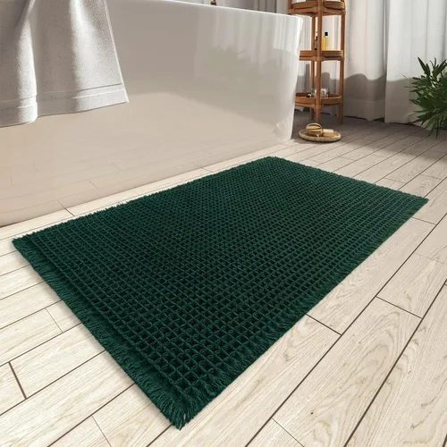 Miniatura 20 de AMOAMI Tapete de baño mejorado con diseño de gofre, súper absorbente, antideslizante, para suelo de baño, lavable a máquina, con borlas, tapetes