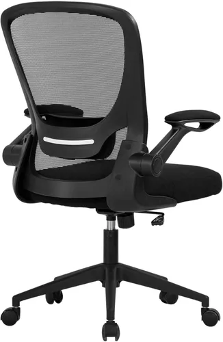 Miniatura 11 de Silla ergonómica de malla para oficina, con respaldo lumbar, giratoria, con ruedas, ejecutiva, con brazos y respaldo medio ajustable, para Azul