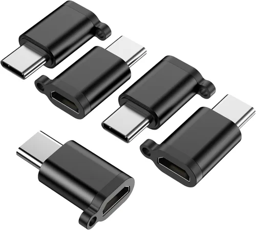 Miniatura 8 de Paquete de 2 mini adaptadores USB y 3 adaptadores micro USB, conector compatible con carga y sincronización de datos para receptor GPS/cámara