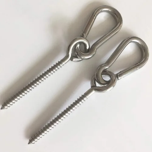 Miniatura 7 de Kit para colgar hamacas, ganchos de ojo resistentes para colgar columpios de acero inoxidable, mosquetón, juego de mosquetón, accesorios