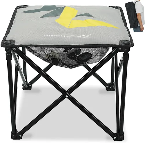 Miniatura 12 de Taburete acolchado para campamento, reposapiés de gran tamaño de 18 pulgadas, sillas de campamento de 500 libras, taburete portátil para camping
