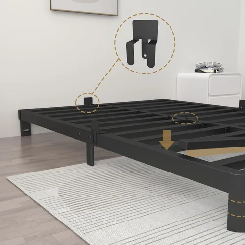 Miniatura 4 de ITIMIDI Marcos de Cama de Tamaño Individual de 10 Pulgadas, Cama con Plataforma con Juntas Metálicas, Marco de Cama Metálico Sin Somier Necesario