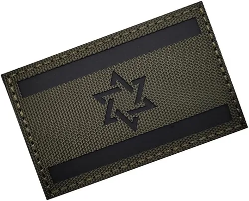 Miniatura 3 de Parche reflectante de bandera de Israel táctico israelí IL militar IR moral, parches de bucle para coser insignias, apliques de hombro para ropa